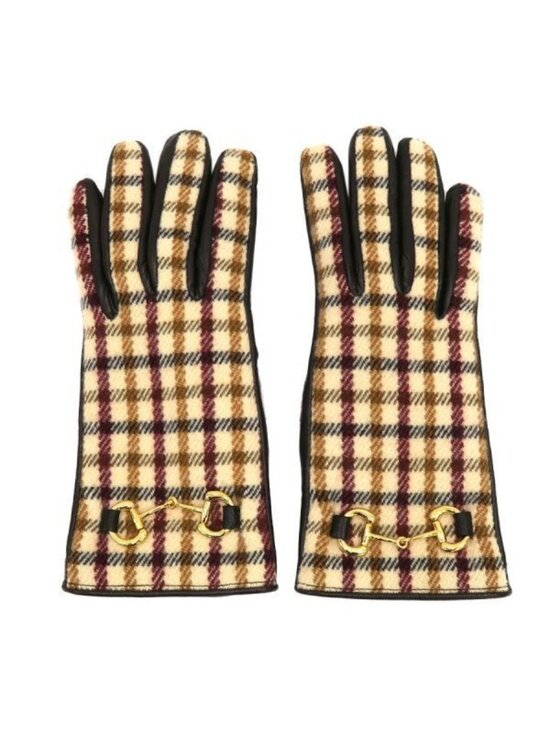 Gucci Accessories - Gucci Gloves Leather Wool